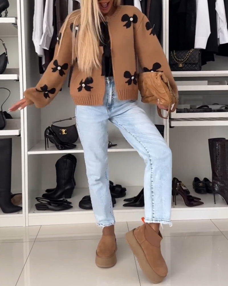 IRINA I STRICKJACKE MIT SCHLEIFE