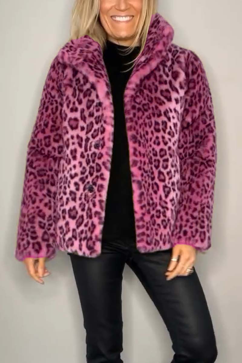 GERLINDE - MANTEL MIT LEOPARDENMUSTER
