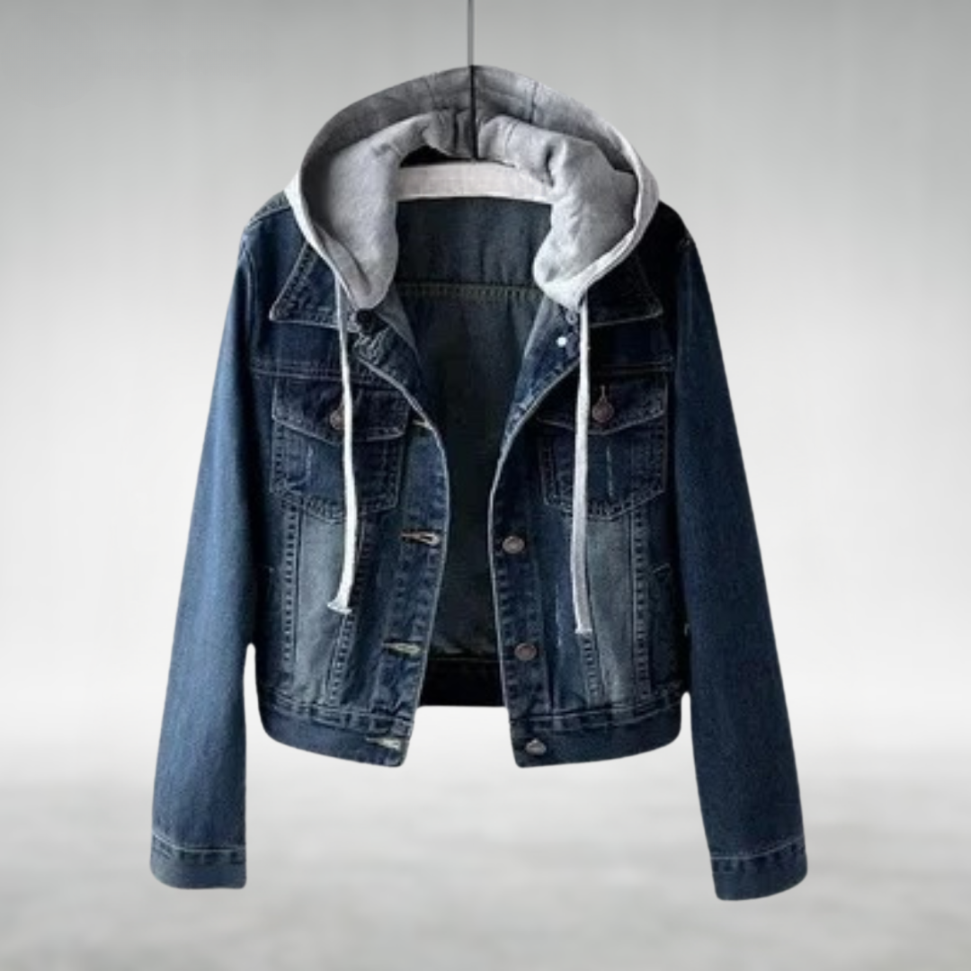 ANNETTE I JEANSJACKE MIT KAPUZE
