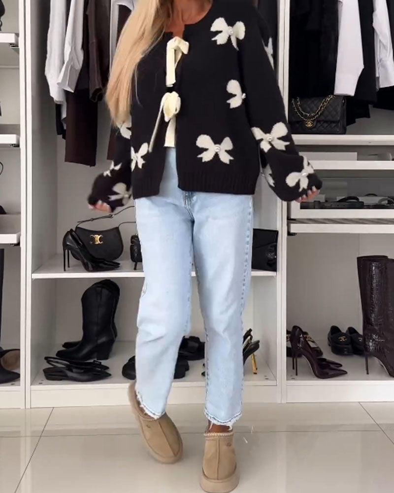 IRINA I STRICKJACKE MIT SCHLEIFE
