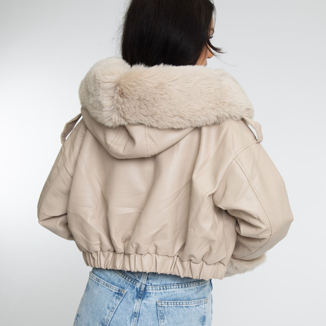 NADINE I PELZGEFÜTTERTE LEDERJACKE