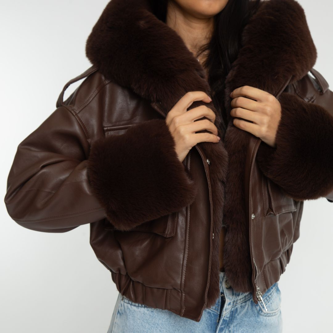 NADINE I PELZGEFÜTTERTE LEDERJACKE