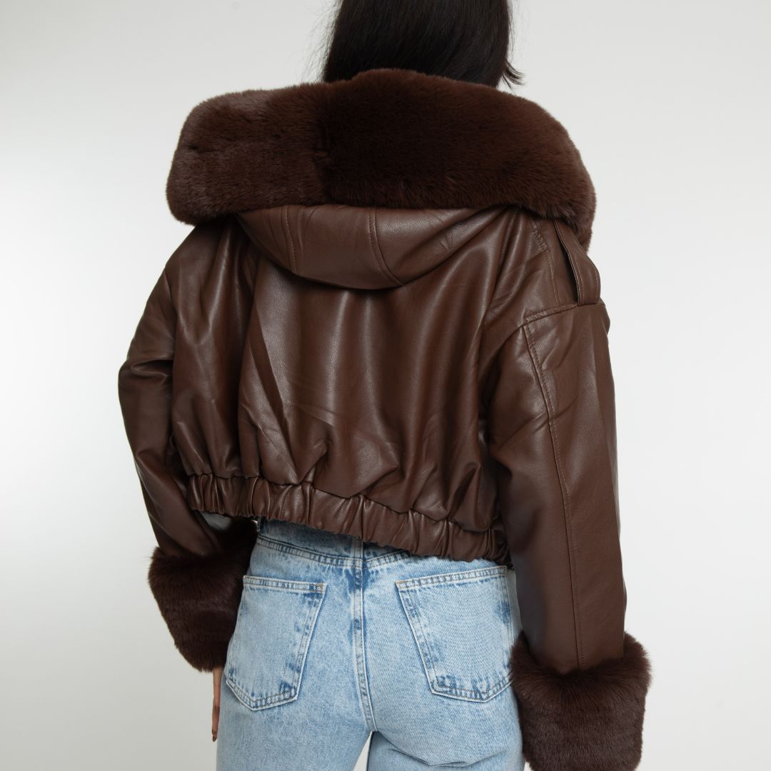 NADINE I PELZGEFÜTTERTE LEDERJACKE