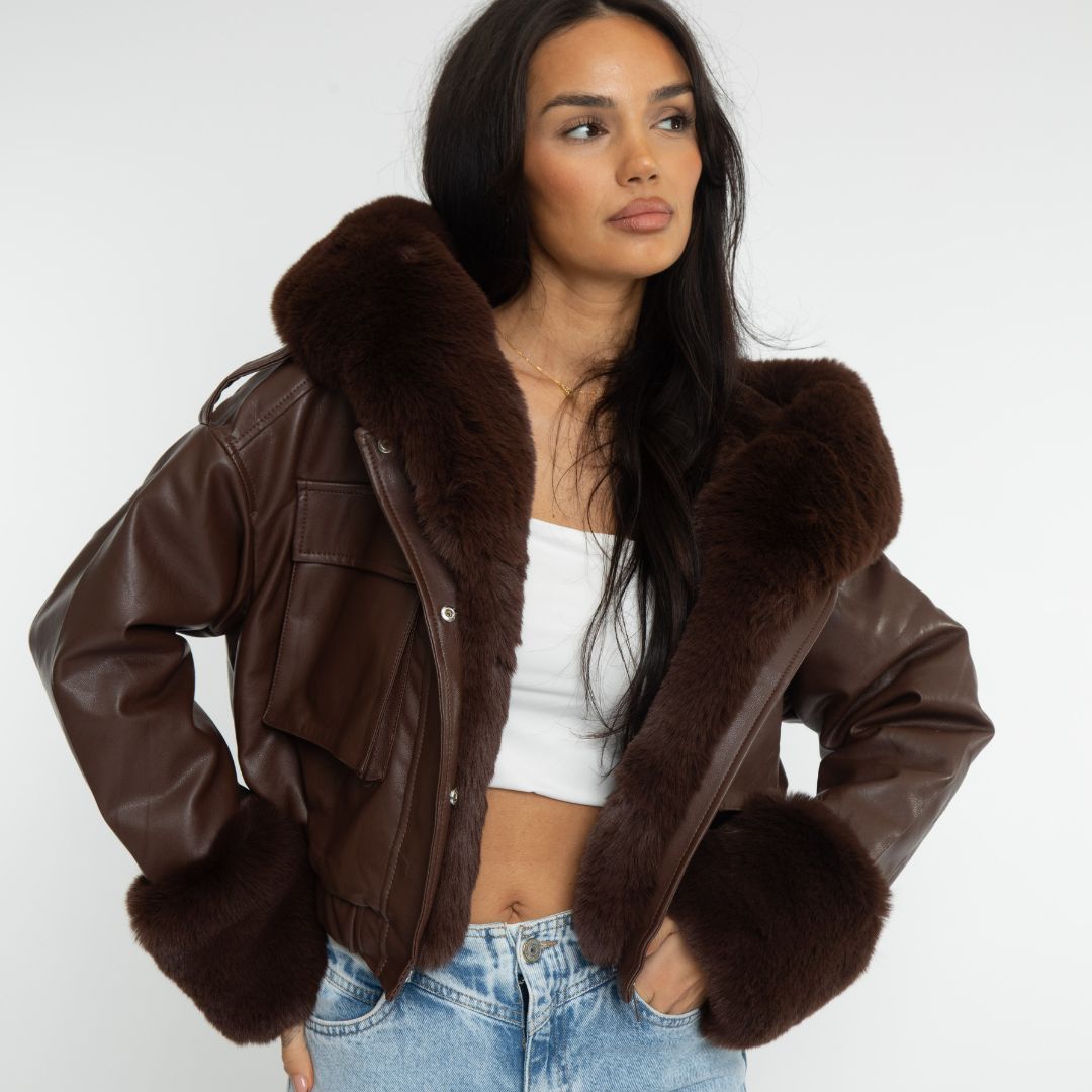 NADINE I PELZGEFÜTTERTE LEDERJACKE