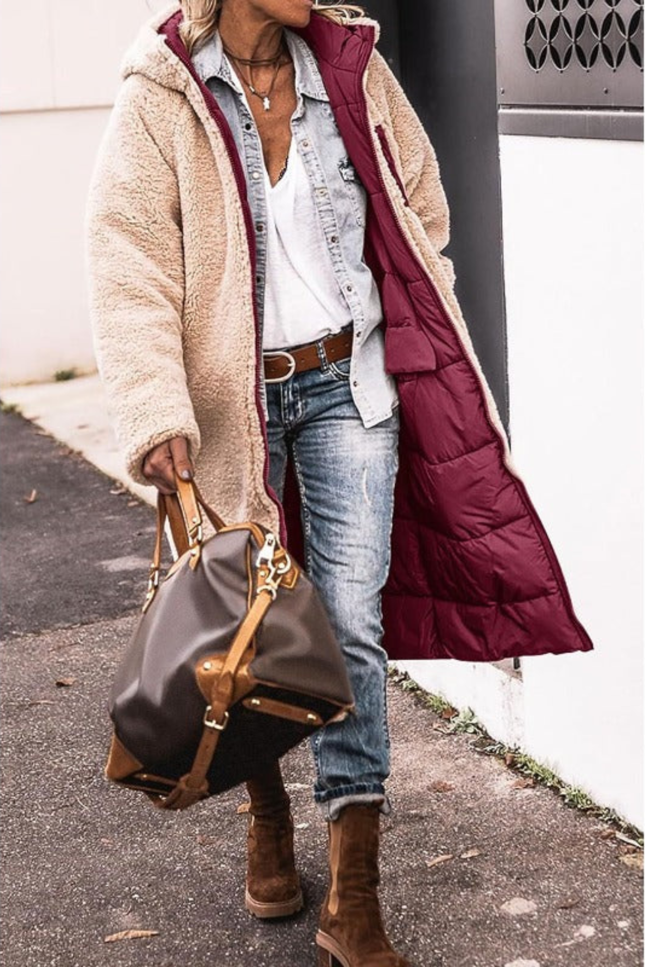 CECILIE I FLEECE-GEFÜTTERTE WINTERJACKE