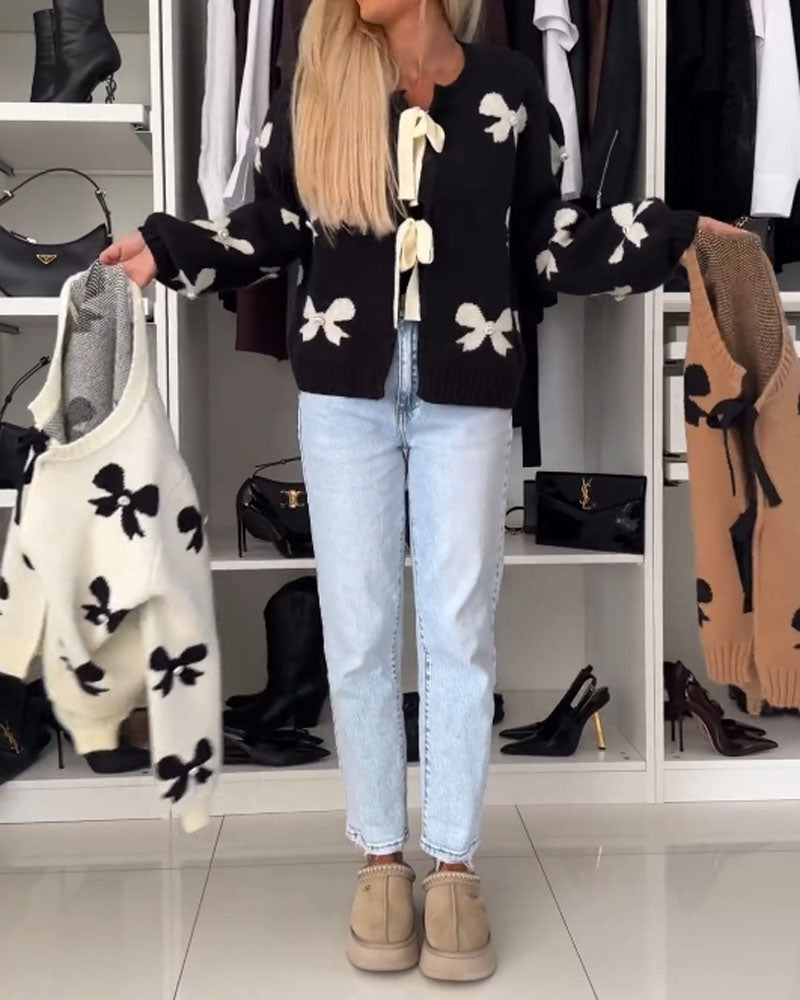 IRINA I STRICKJACKE MIT SCHLEIFE
