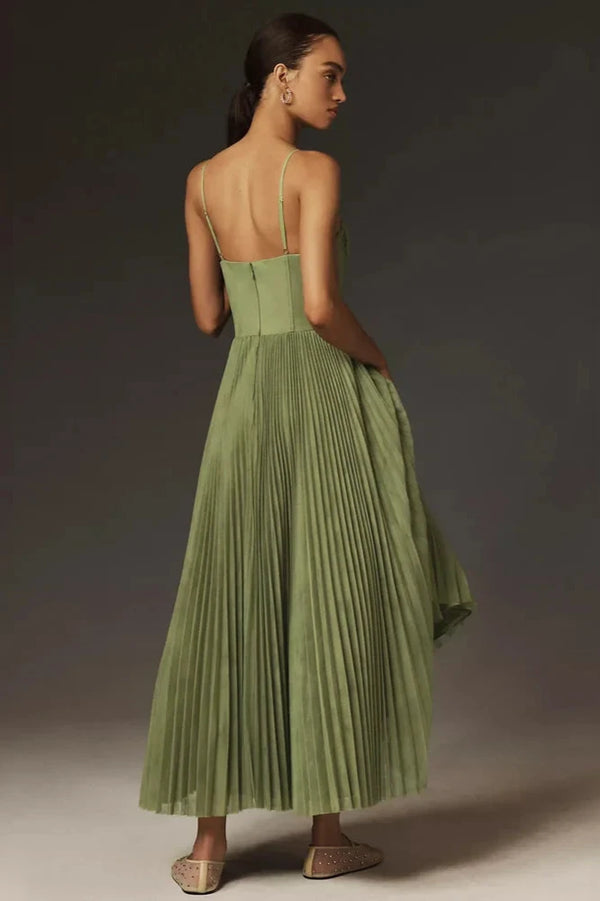 CARLA I LUXURIÖSES PLISSIERTES KLEID