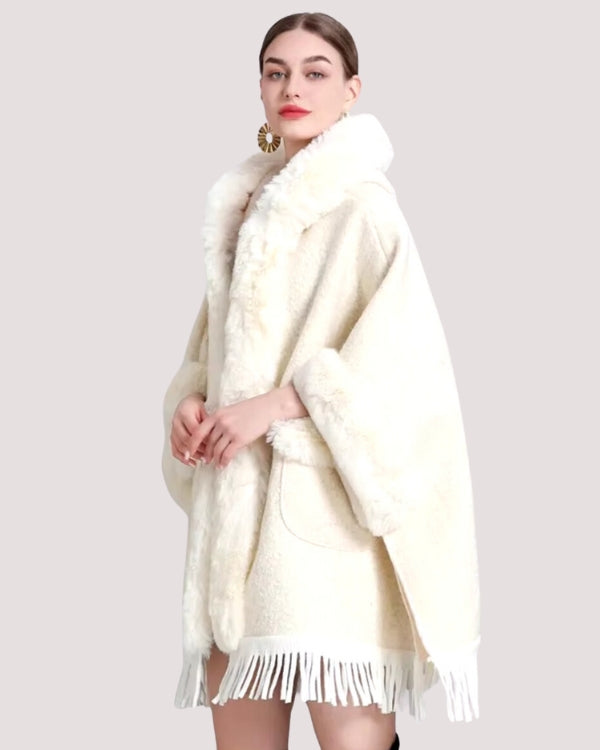 TONI I FLEECE-WINTERMANTEL MIT KAPUZE