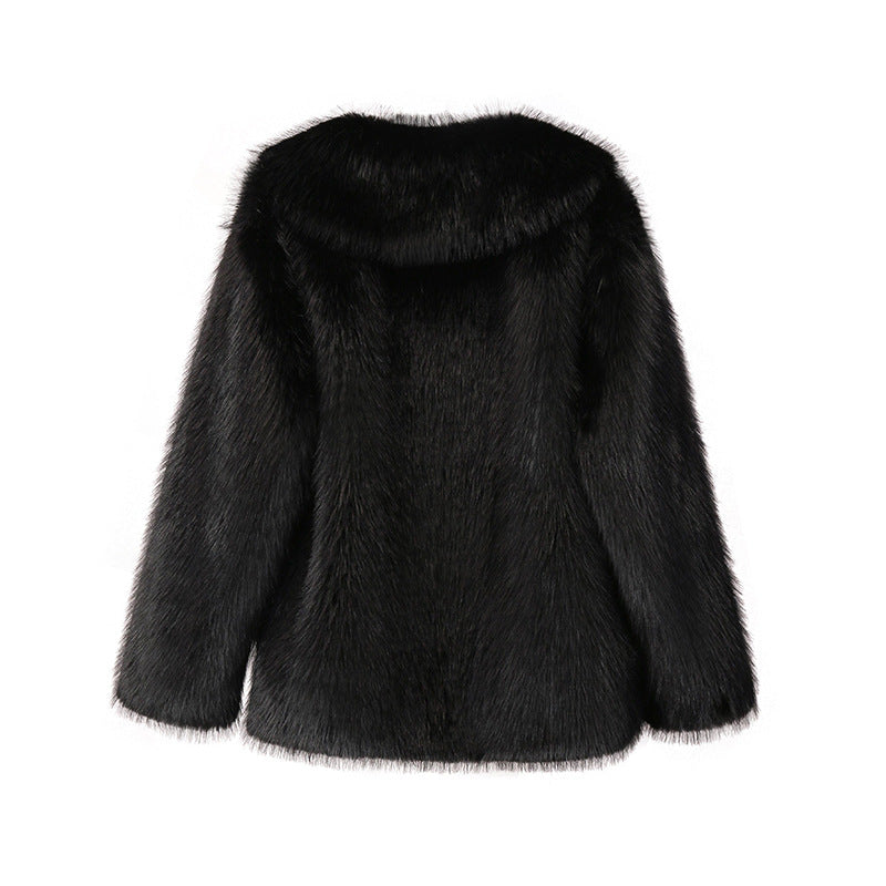 ELISABETH I FAUX-FELZMANTEL
