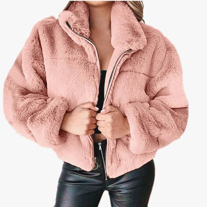 GERDA I WARME PLÜSCHJACKE