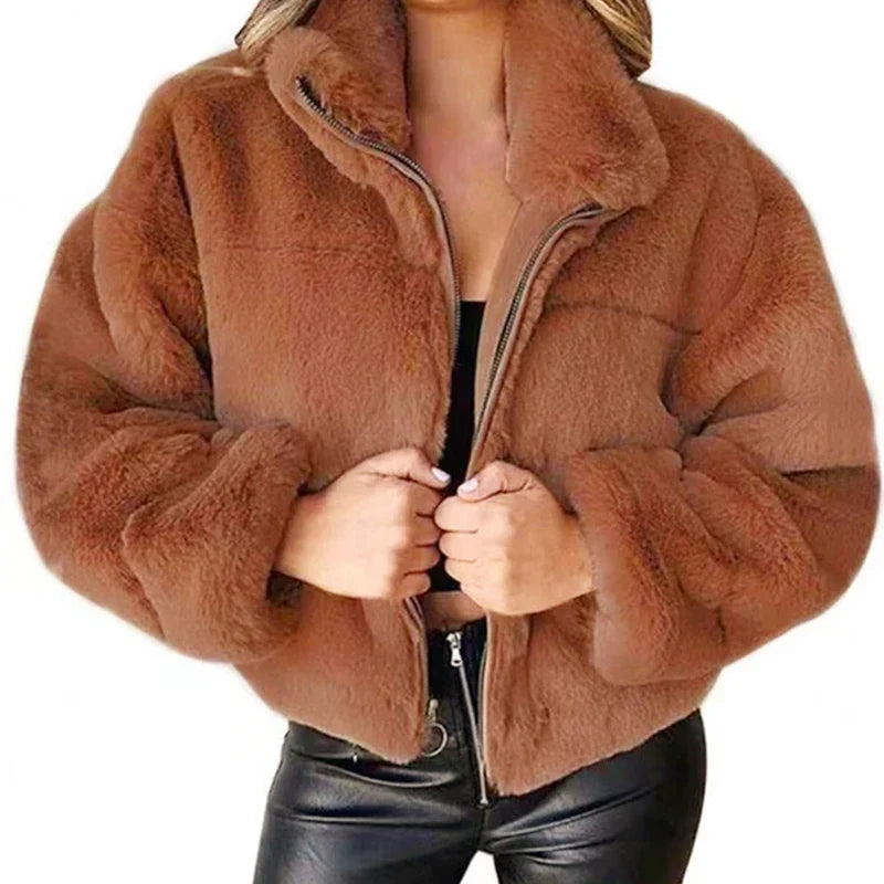 GERDA I WARME PLÜSCHJACKE