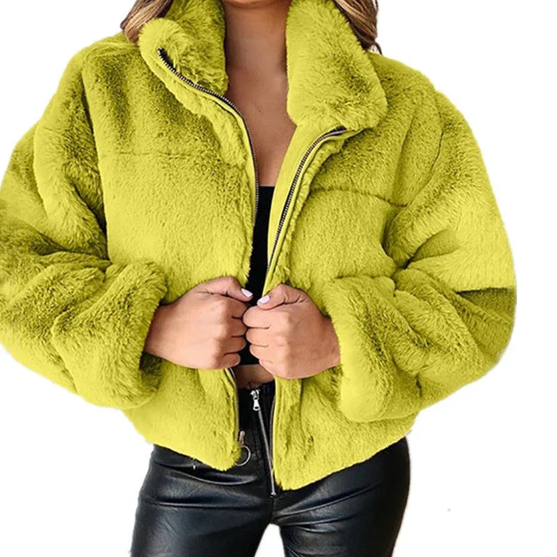 GERDA I WARME PLÜSCHJACKE