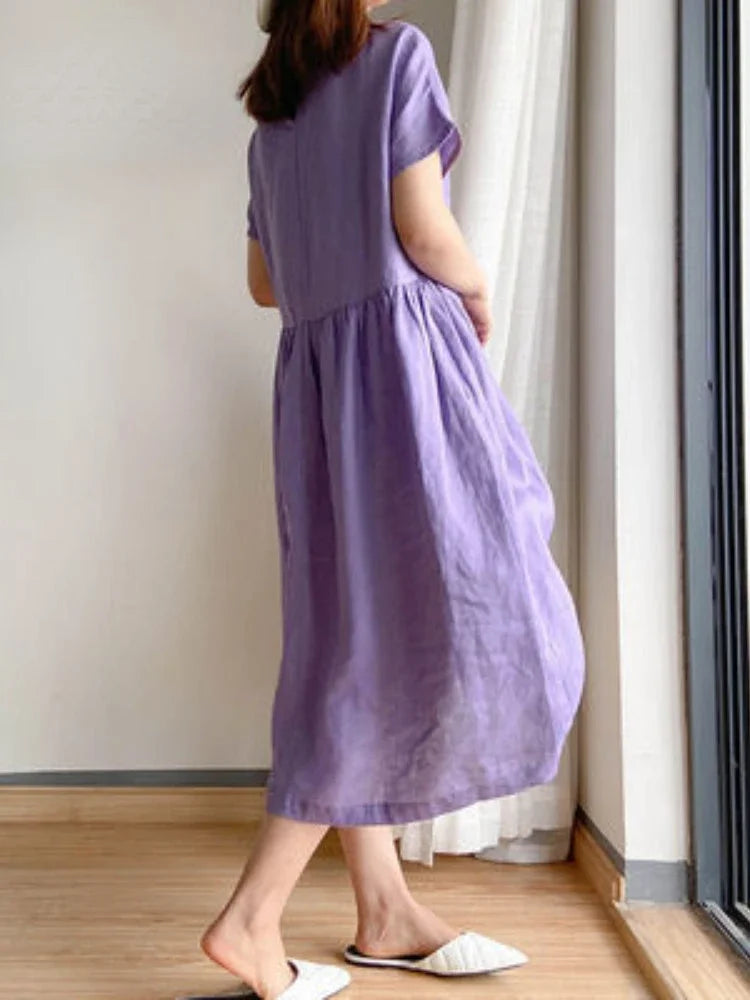 ISABEL I LÄSSIGES KURZÄRMELIGES KLEID