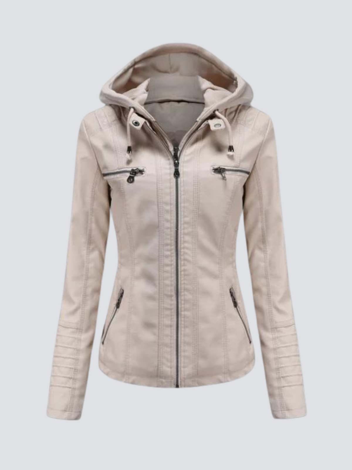 LUCY I LEDERJACKE MIT KAPUZE