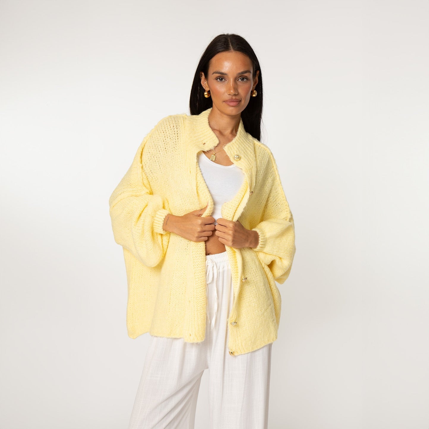 CLARA I SCHICKE ÜBERGROßE STRICKJACKE