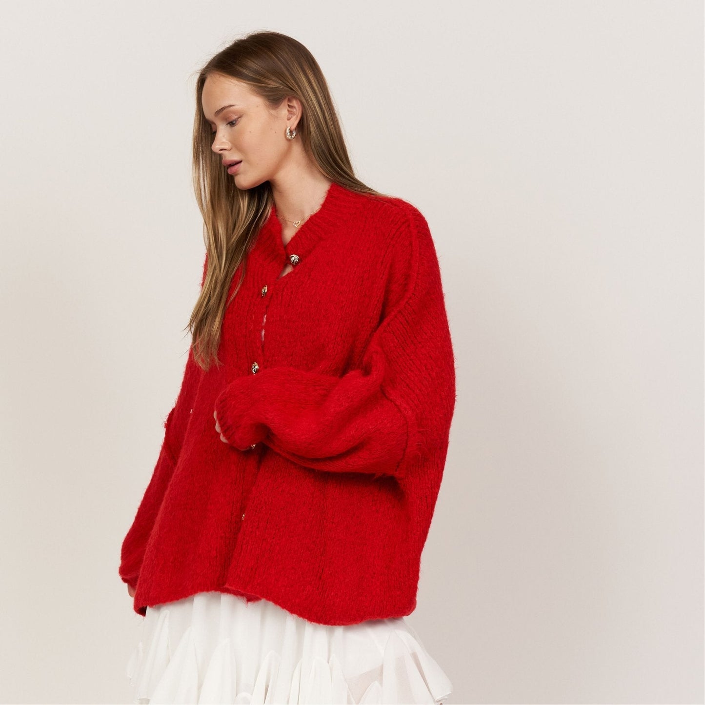 CLARA I SCHICKE ÜBERGROßE STRICKJACKE