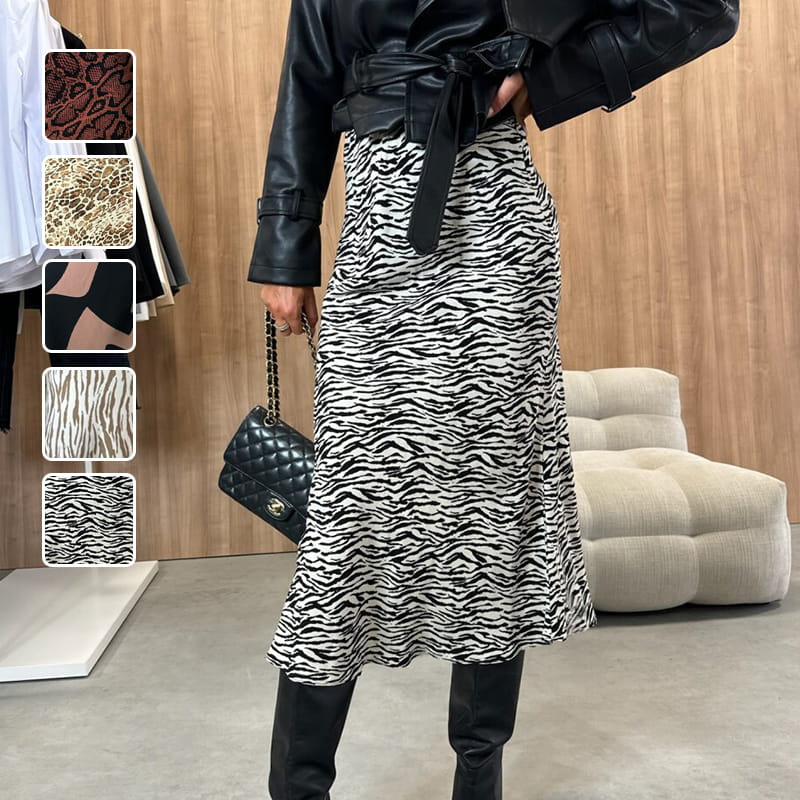 SIDONIE I MODISCHER ROCK MIT TIERPRINT