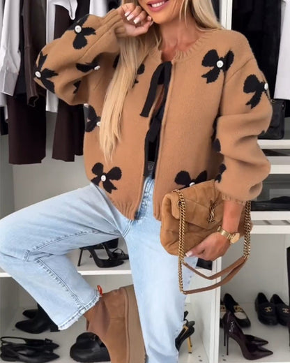 IRINA I STRICKJACKE MIT SCHLEIFE