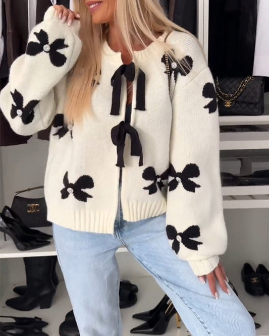 IRINA I STRICKJACKE MIT SCHLEIFE