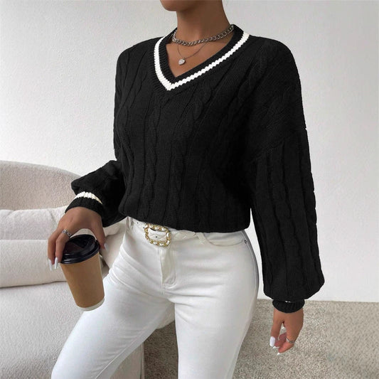 CLARISSA I V-AUSSCHNITT STRICKPULLOVER