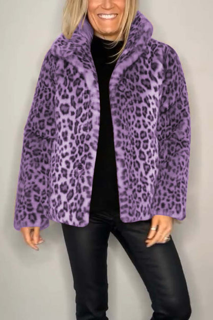 GERLINDE - MANTEL MIT LEOPARDENMUSTER