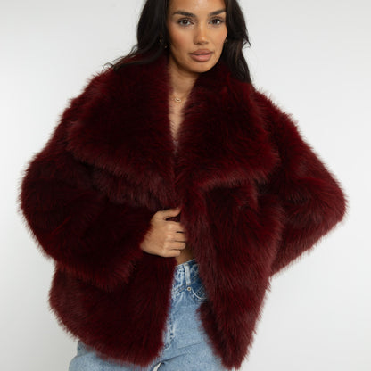 MARLENA I WINTERJACKE AUS KUNSTFELL