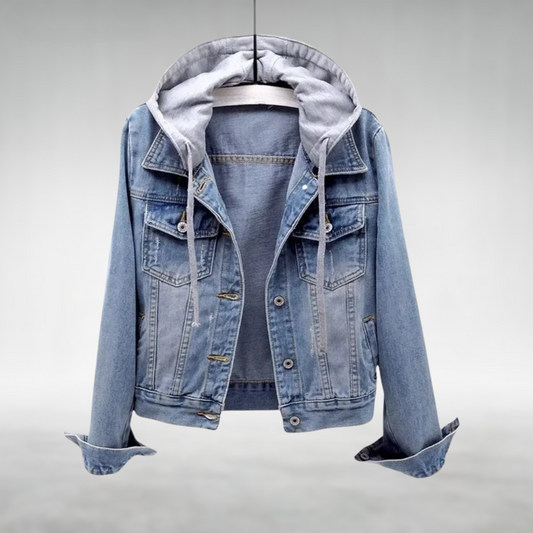 ANNETTE I JEANSJACKE MIT KAPUZE