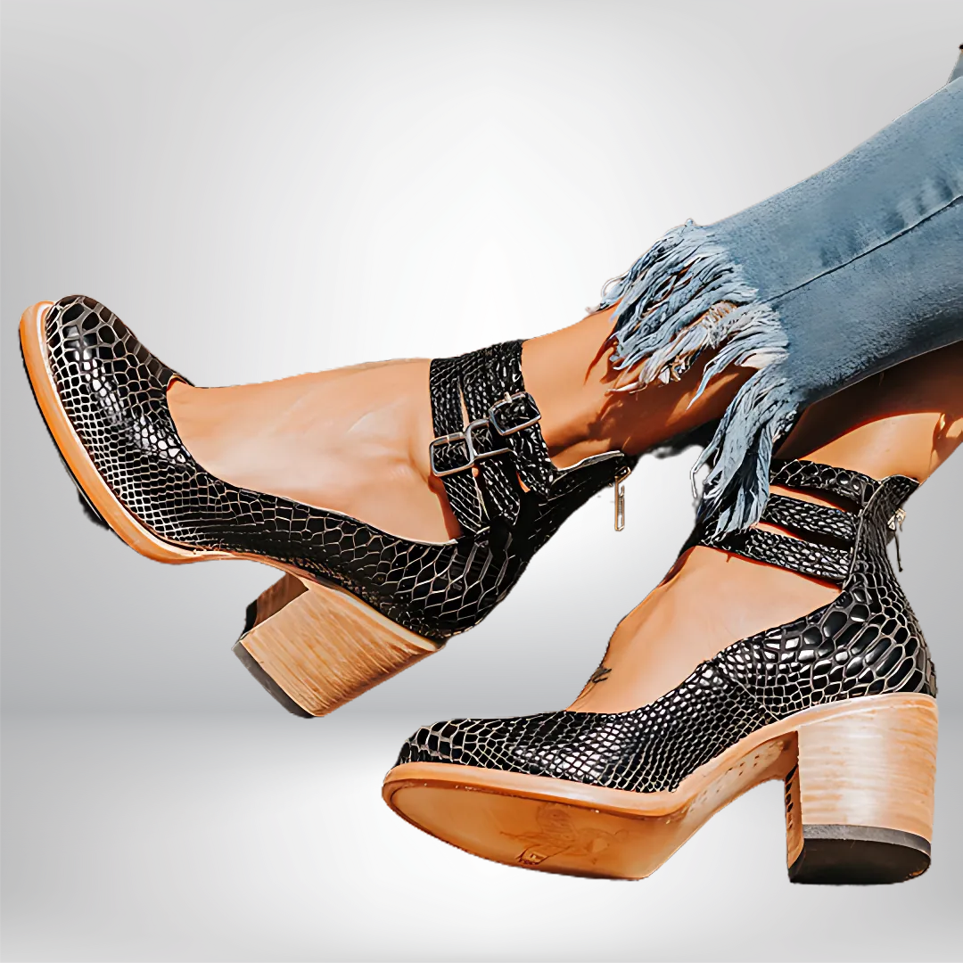 Lena | Premium Leder Keilschuhe