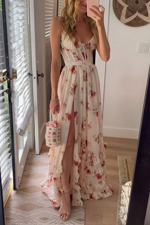 NINA I SCHICKES GEBLÜMTES MAXIKLEID