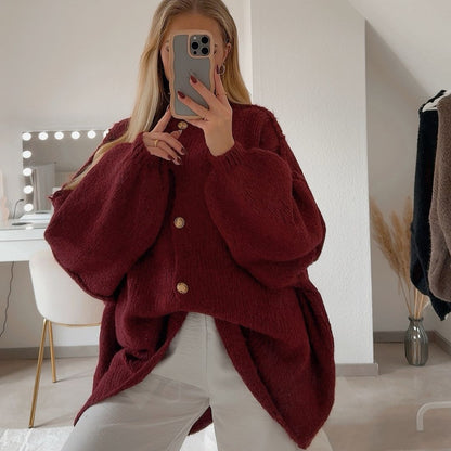 CLARA I SCHICKE ÜBERGROßE STRICKJACKE