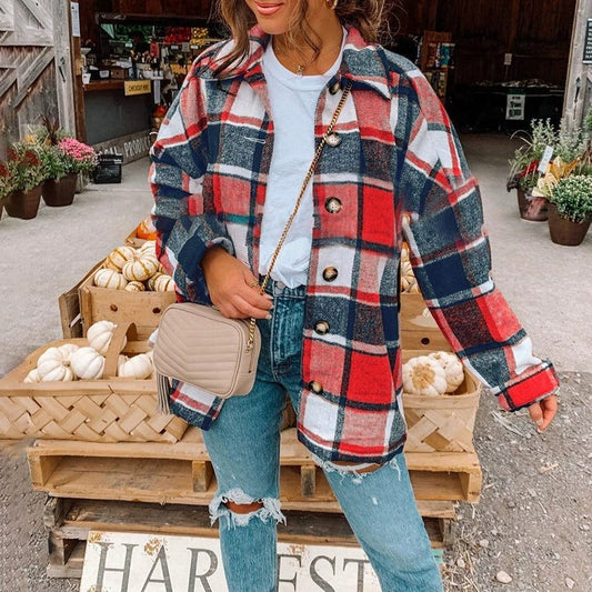 BIRTHE I VINTAGE KARIERTE JACKE