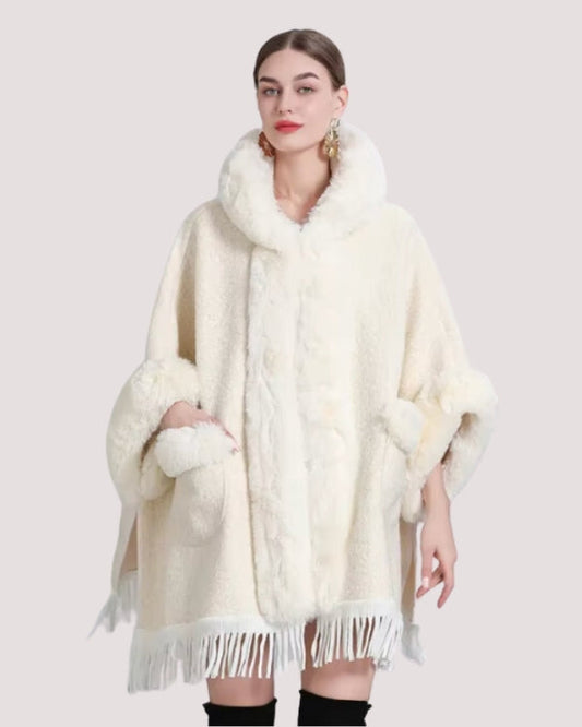 TONI I FLEECE-WINTERMANTEL MIT KAPUZE