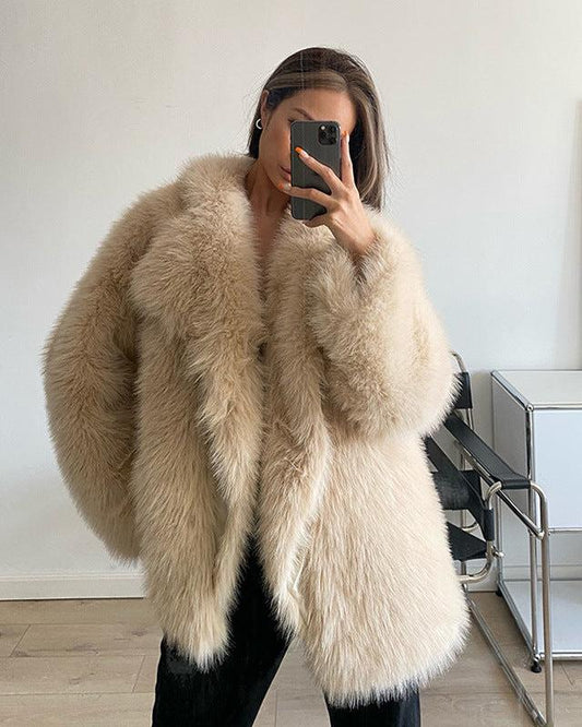 ELISABETH I FAUX-FELZMANTEL