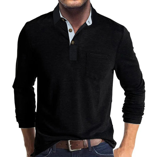 GEBHARD I MODISCHES LANGÄRMELIGES POLOSHIRT