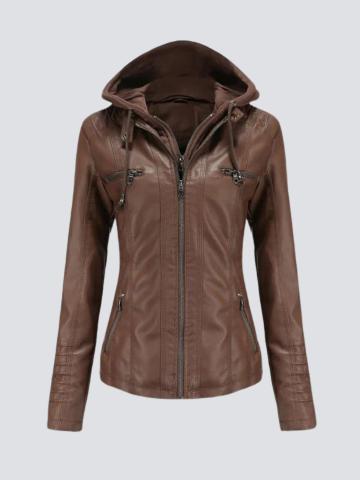 LUCY I LEDERJACKE MIT KAPUZE