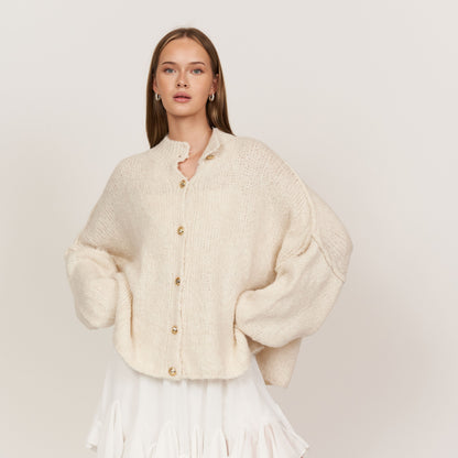 CLARA I SCHICKE ÜBERGROßE STRICKJACKE