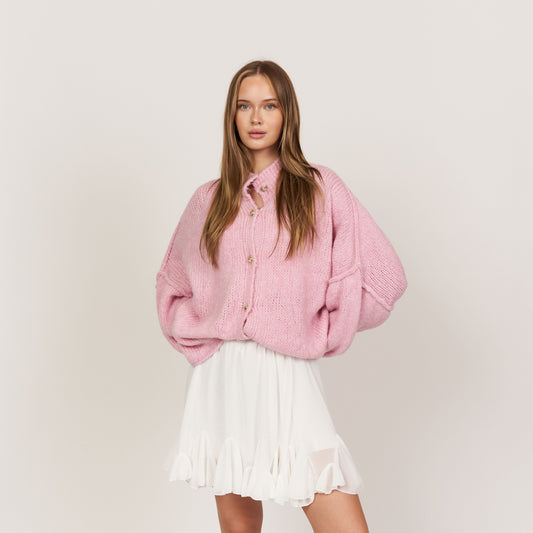 CLARA I SCHICKE ÜBERGROßE STRICKJACKE