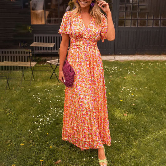 HENDRIKA I GEBLÜMTES MAXIKLEID